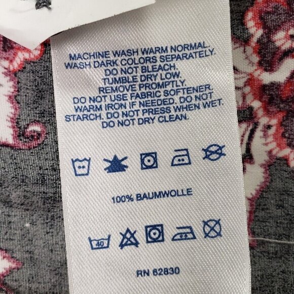 Lands End Womens Dark Floral‎ Button Up Top Size 16 Preppy Vacation Office NWT - Picture 5 of 9